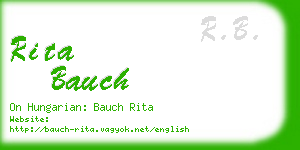 rita bauch business card